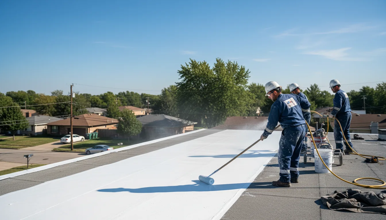 Commercial roof coating in Walsh, IL near me